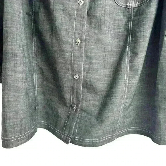 Alfred Dunner Women's Plus Size 24W Gray Jacket w/ Pockets & Roll-Up Sleeves - Picture 12 of 13